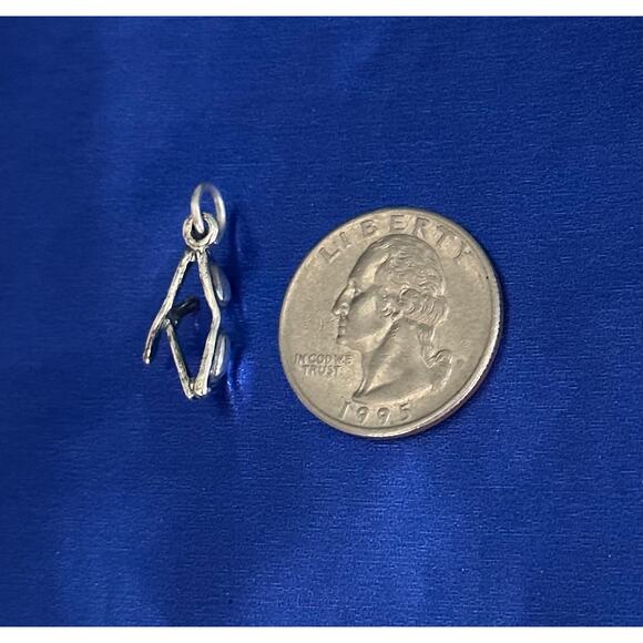 Sterling Silver Oxidized 3D Sunglasses Charm,Silver Oxidized Sunglasses Charm - Picture 3 of 4